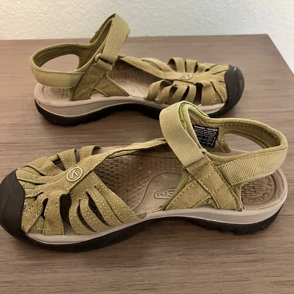 Keen Rose Sandals Women’s / Kids- Olive Green- Worn Once Size 6.5 - Picture 4 of 5